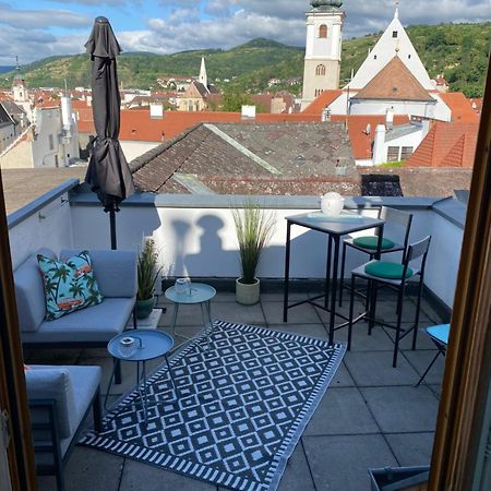 Terrassen Appartement Ueber Den Daechern Von Krems Esterno foto